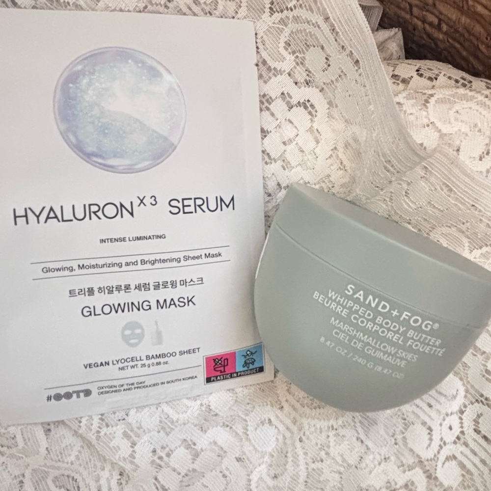 Sand+Fog Whipped Body Butter / Hyaluron Face Mask Set